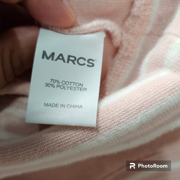 Marcs | Pink & White Shell Cove Knit Short Sleeve | size XS - Picture 7 of 9